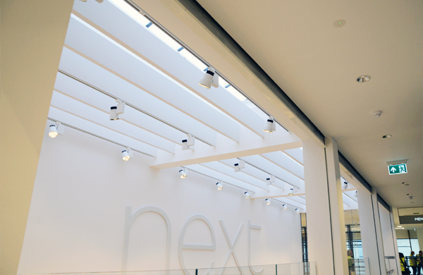 Coopers Fire Smoke Curtains at Next Retail Store