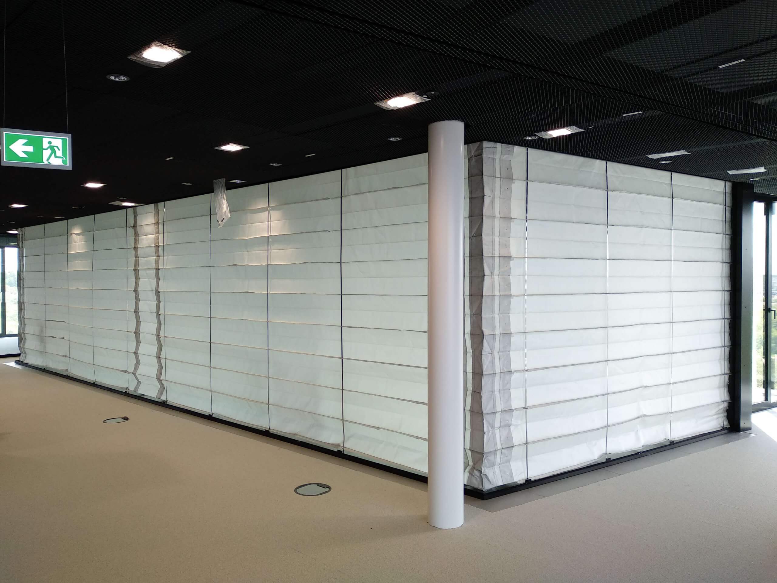 High-rise-Commercial-Fire-Curtain-Manufacturer and installer Concertina Fire Curtain