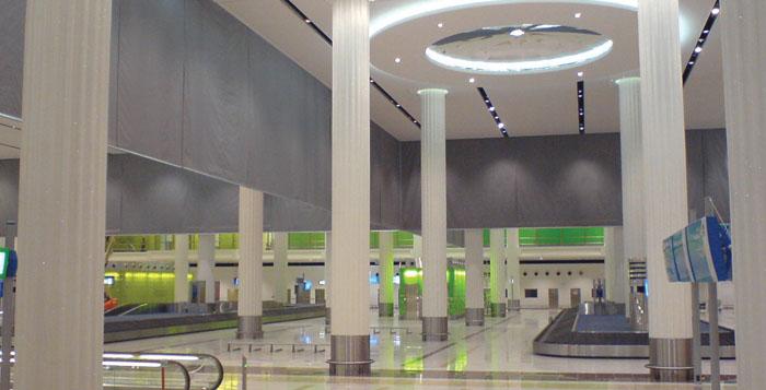 Fire and smoke curtains for airports