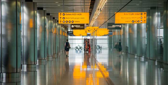 Airport fire curtains