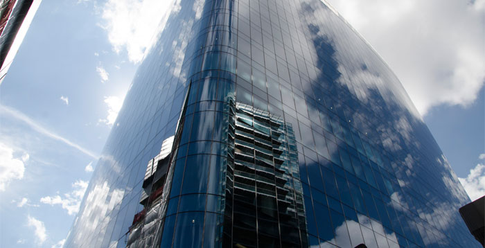 Fire Curtains at Aldgate Tower in London