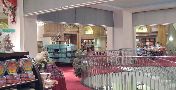 FireMaster fire curtains at Fortnum and Mason