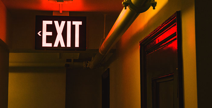 Exit sign