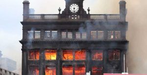 Primark in Belfast on fire