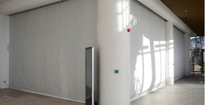 Fire rated curtain at Westquay Southampton