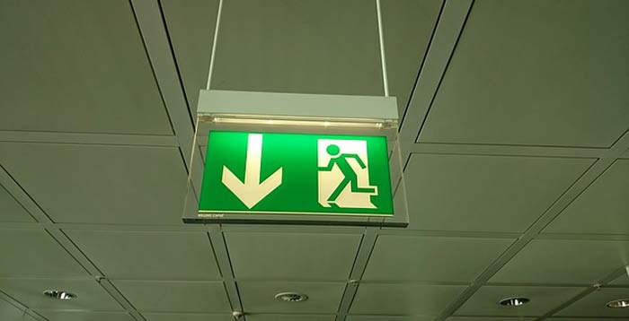 Protected means of escape; fire exit
