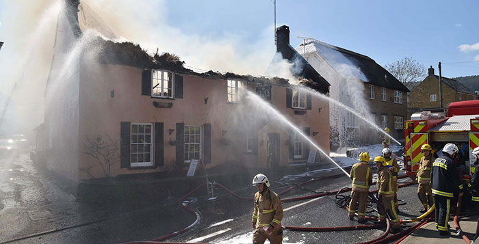 Fire in a pub