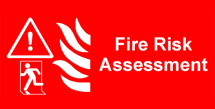 Fire risk assessment sign