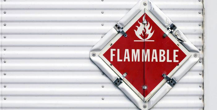 Flammable sign