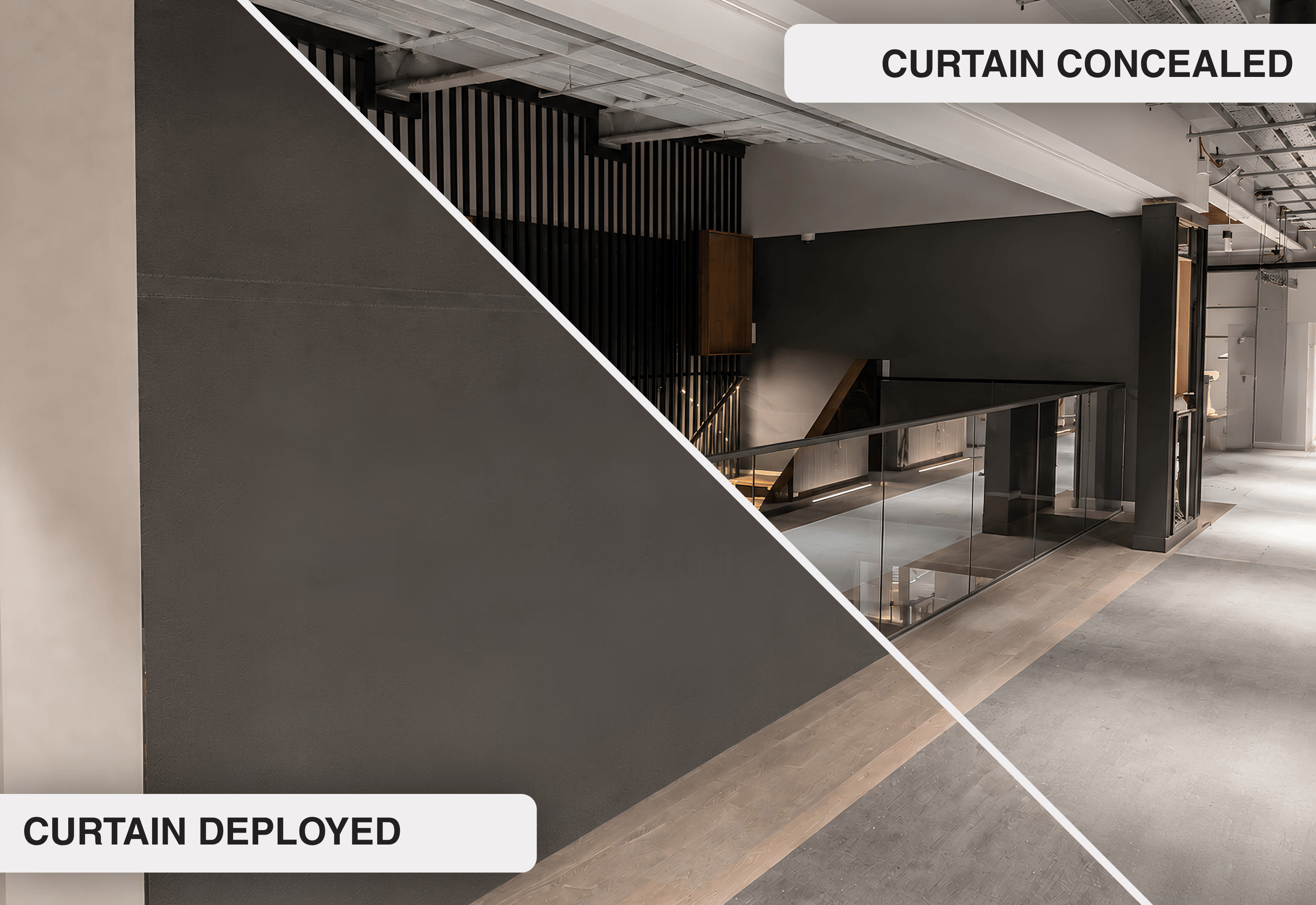 FireMaster A1 Curtain Deployed/Concealed